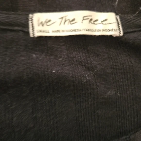 We The Free Womens Black Cropped Ribbed Knit Long Sleeve Top S - Picture 10 of 13